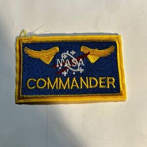NASA Embroidered Patch Blue Yellow Commander Wings Space Exploration Logo